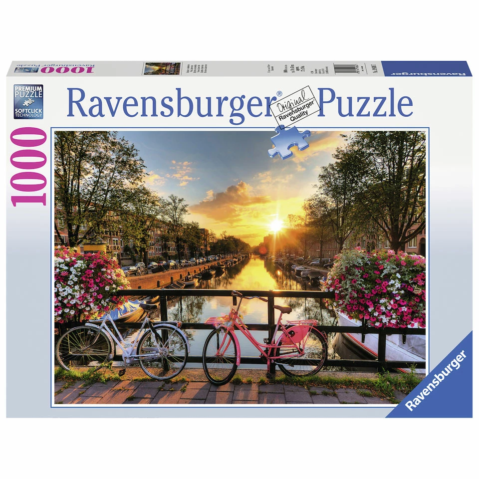 Ravensburger Puzzel Fietsen In Amsterdam - 1000 Stukjes 1 Ravensburger Puzzel Fietsen In Amsterdam - 1000 Stukjes