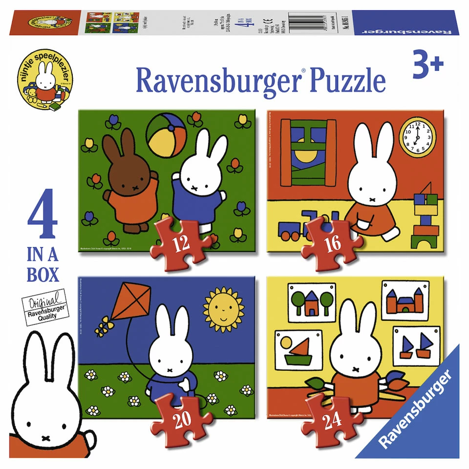 Ravensburger Nijntje Puzzelset - 12 + 16 + 20 + 24 Stukjes 1 Ravensburger Nijntje Puzzelset - 12 + 16 + 20 + 24 Stukjes