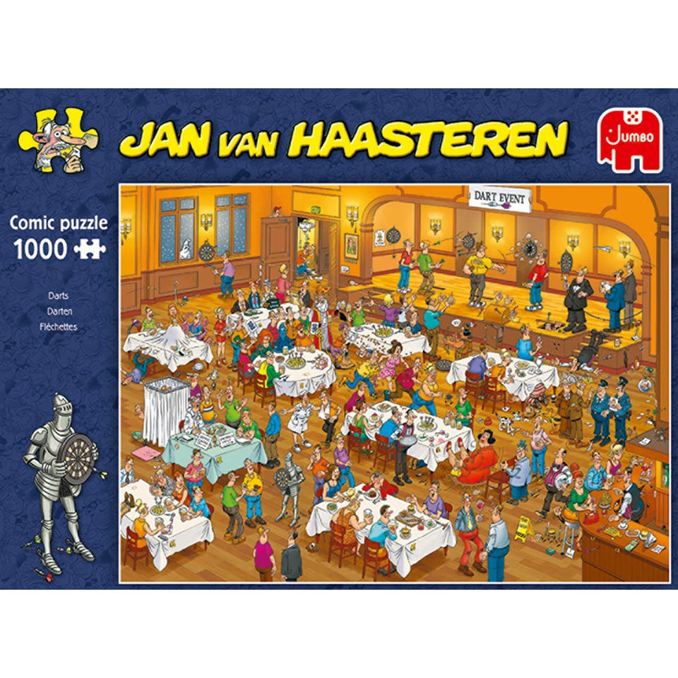 Jumbo Jan Van Haasteren Puzzel Darts - 1000 Stukjes 2 Jumbo Jan Van Haasteren Puzzel Darts - 1000 Stukjes - Afbeelding 2