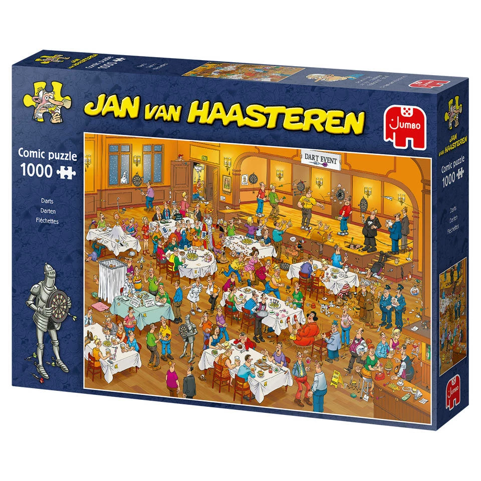 Jumbo Jan Van Haasteren Puzzel Darts - 1000 Stukjes 4 Jumbo Jan Van Haasteren Puzzel Darts - 1000 Stukjes - Afbeelding 4