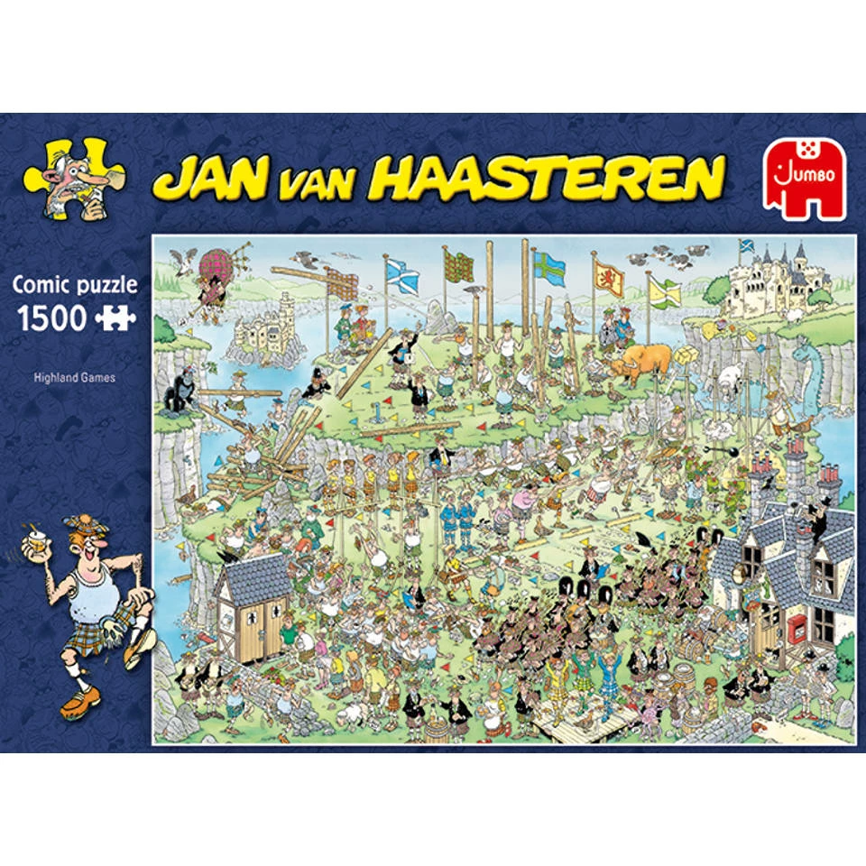 Jumbo Jan Van Haasteren Puzzel Highland Games - 1500 Stukjes 2 Jumbo Jan Van Haasteren Puzzel Highland Games - 1500 Stukjes - Afbeelding 2