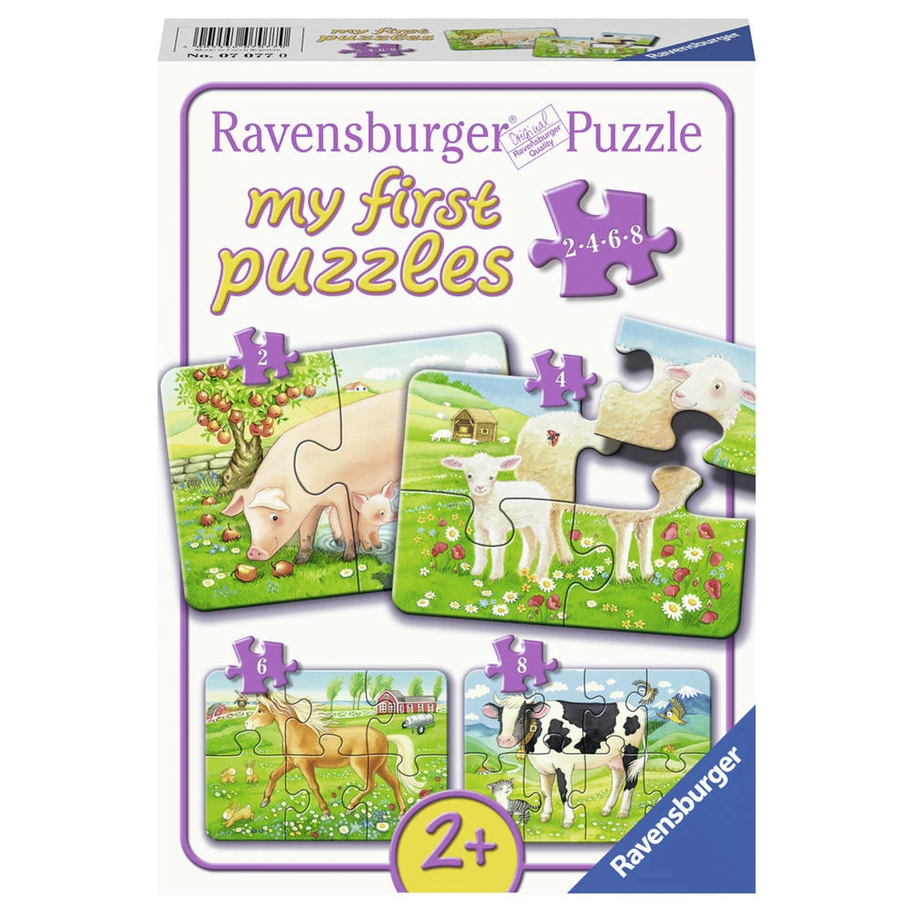 Ravensburger 4-in-1 Puzzelset Boerderijdieren - 2 + 4 + 6 + 8 Stukjes 1 Ravensburger 4-in-1 Puzzelset Boerderijdieren - 2 + 4 + 6 + 8 Stukjes