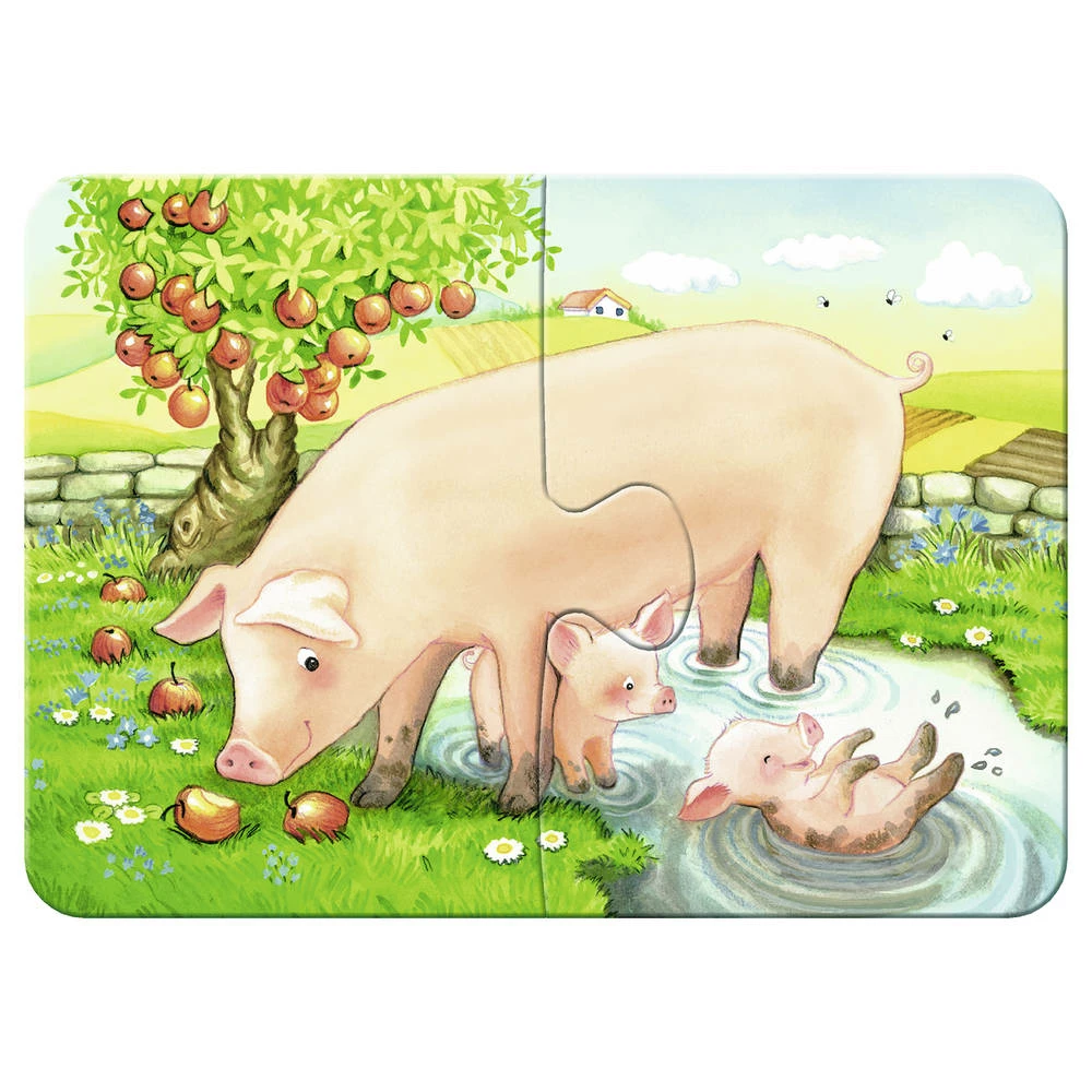 Ravensburger 4-in-1 Puzzelset Boerderijdieren - 2 + 4 + 6 + 8 Stukjes 5 Ravensburger 4-in-1 Puzzelset Boerderijdieren - 2 + 4 + 6 + 8 Stukjes - Afbeelding 5