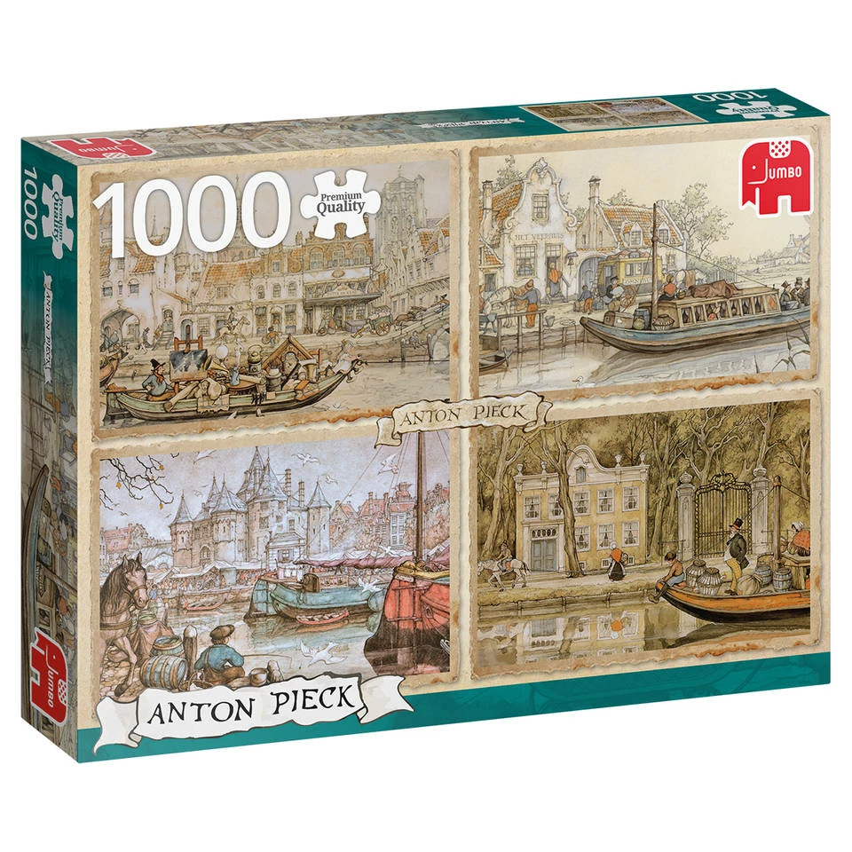 Jumbo Anton Pieck Puzzel Boten In De Gracht - 1000 Stukjes 1 Jumbo Anton Pieck Puzzel Boten In De Gracht - 1000 Stukjes