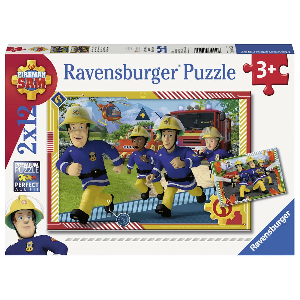 Ravensburger Brandweerman Sam Puzzelset Brandweerman Sam En Zijn Team - 2 X 12 Stukjes 1 Ravensburger Brandweerman Sam Puzzelset Brandweerman Sam En Zijn Team - 2 X 12 Stukjes