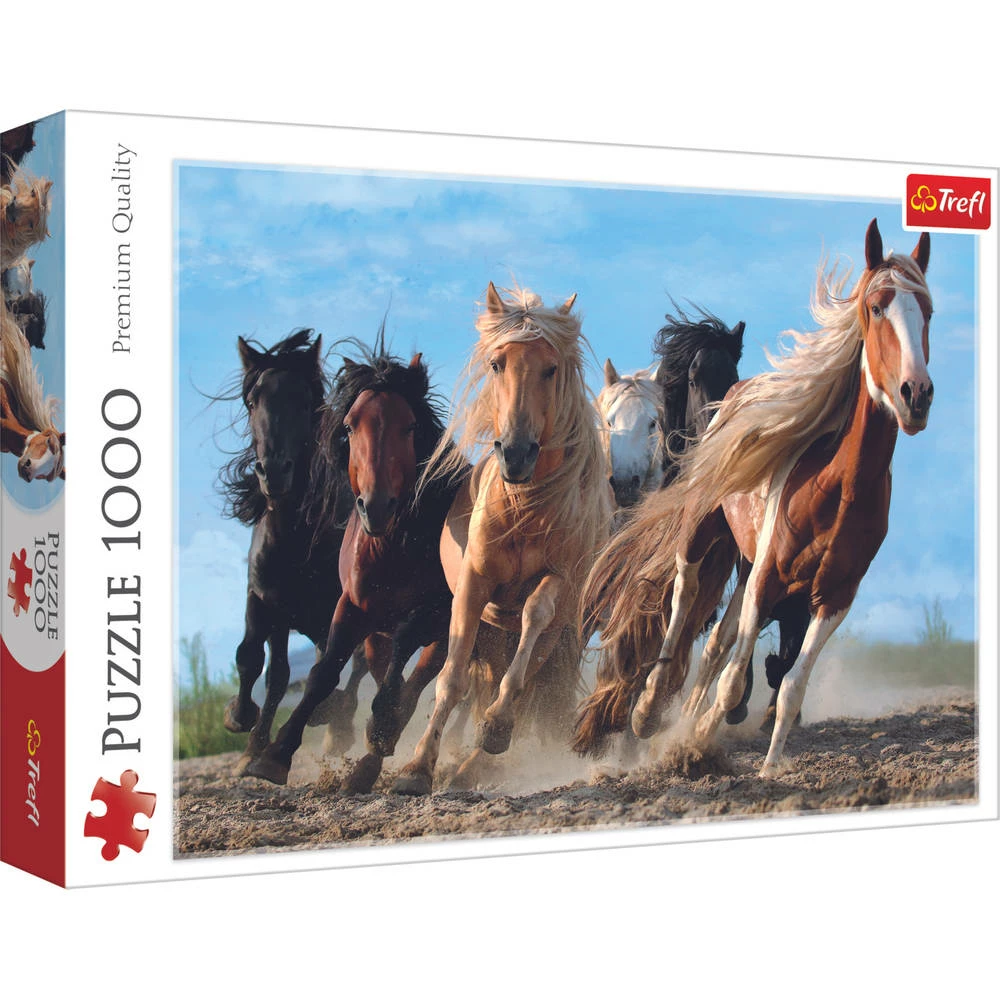 Trefl Puzzel Galopperende Paarden - 1000 Stukjes 1 Trefl Puzzel Galopperende Paarden - 1000 Stukjes