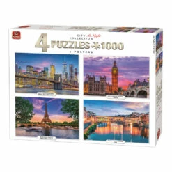 King International Puzzel City At Night - 4 X 1000 Stukjes -Speelgoed Verkoop 1984184 72794716
