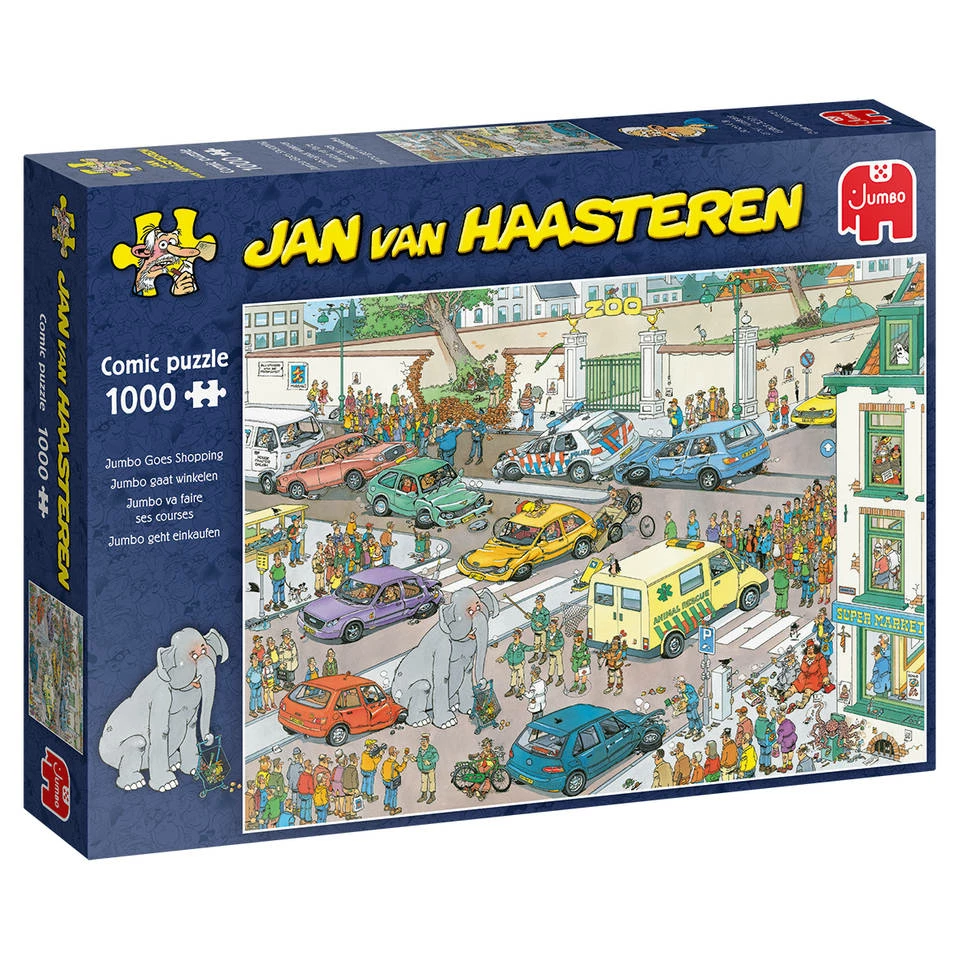 Jumbo Jan Van Haasteren Gaat Winkelen - 1000 Stukjes 1 Jumbo Jan Van Haasteren Gaat Winkelen - 1000 Stukjes
