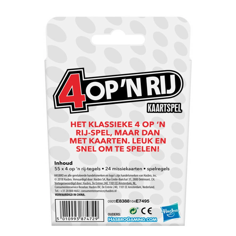 Hasbro Gaming Vier Op 'n Rij Kaartspel 5 Hasbro Gaming Vier Op 'n Rij Kaartspel - Afbeelding 5