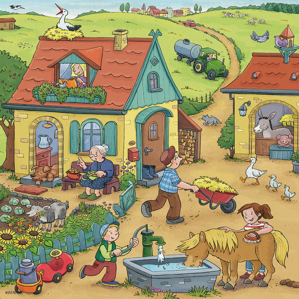 Ravensburger Puzzelset Boerderij - 3 X 49 Stukjes 4 Ravensburger Puzzelset Boerderij - 3 X 49 Stukjes - Afbeelding 4
