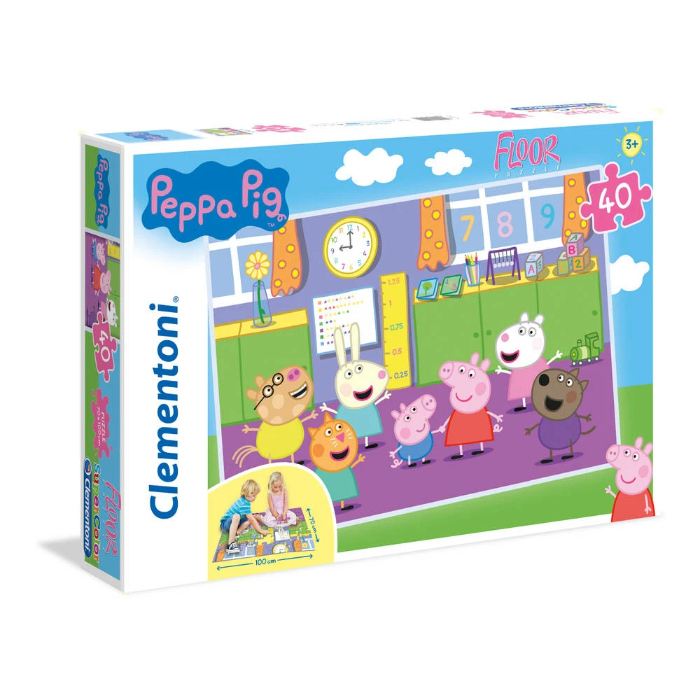Clementoni Peppa Pig Vloerpuzzel - 40 Stukjes 1 Clementoni Peppa Pig Vloerpuzzel - 40 Stukjes