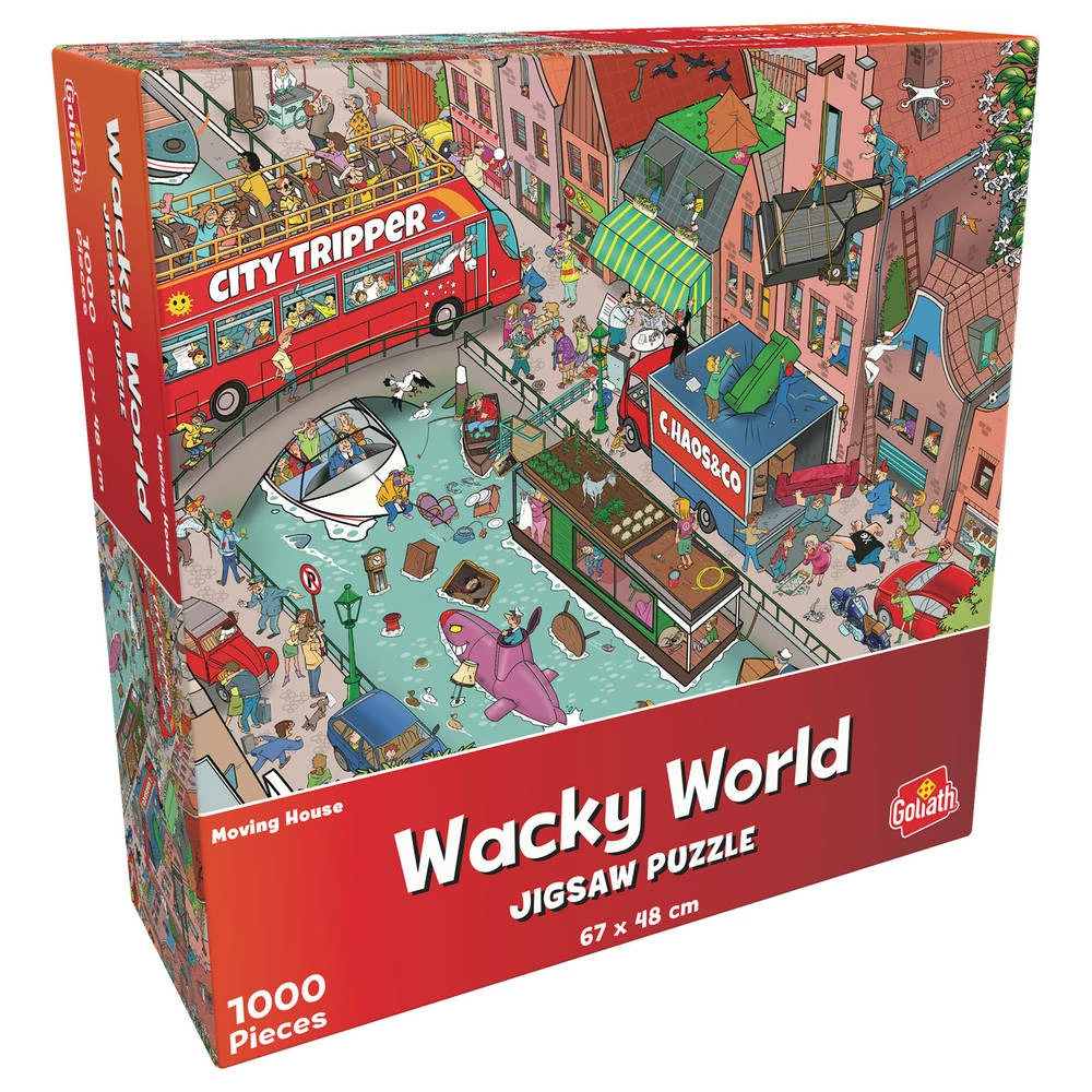 Goliath Wacky World Puzzel Verhuizing - 1000 Stukjes 1 Goliath Wacky World Puzzel Verhuizing - 1000 Stukjes