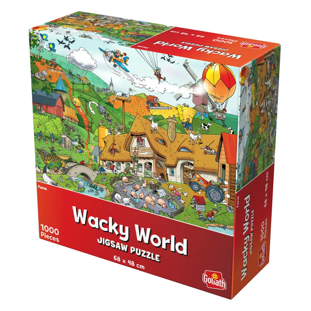 Goliath Wacky World Puzzel Boerderij - 1000 Stukjes 2 Goliath Wacky World Puzzel Boerderij - 1000 Stukjes - Afbeelding 2