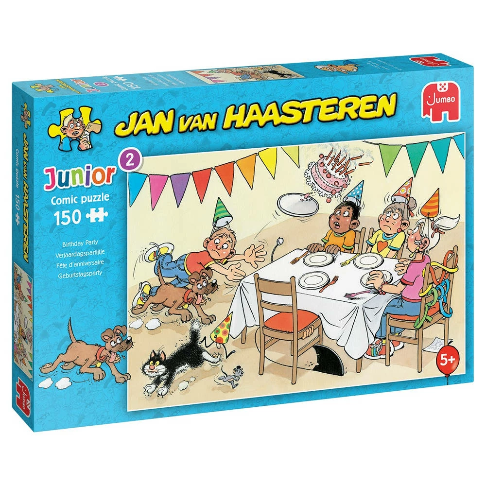 Jumbo Jan Van Haasteren Junior Puzzel Verjaardagspartijtje - 150 Stukjes 1 Jumbo Jan Van Haasteren Junior Puzzel Verjaardagspartijtje - 150 Stukjes