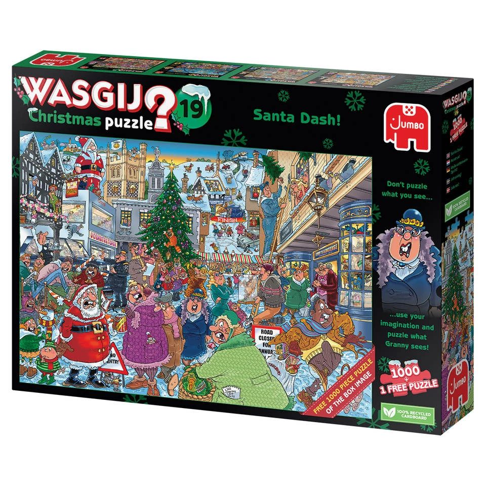 Jumbo Wasgij Christmas Puzzel Set Santa Dash! - 2 X 1000 Stukjes 4 Jumbo Wasgij Christmas Puzzel Set Santa Dash! - 2 X 1000 Stukjes - Afbeelding 4
