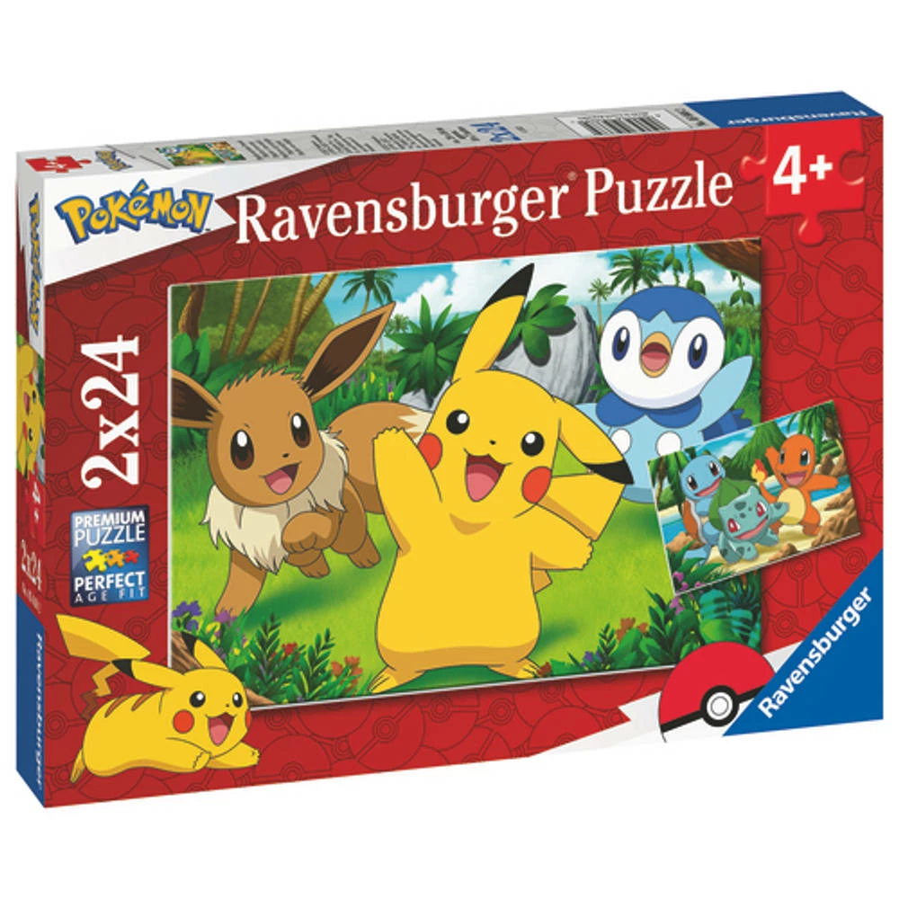 Ravensburger Puzzel Pikachu En Zijn Vrienden - 2 X 24 Stukjes 2 Ravensburger Puzzel Pikachu En Zijn Vrienden - 2 X 24 Stukjes - Afbeelding 2