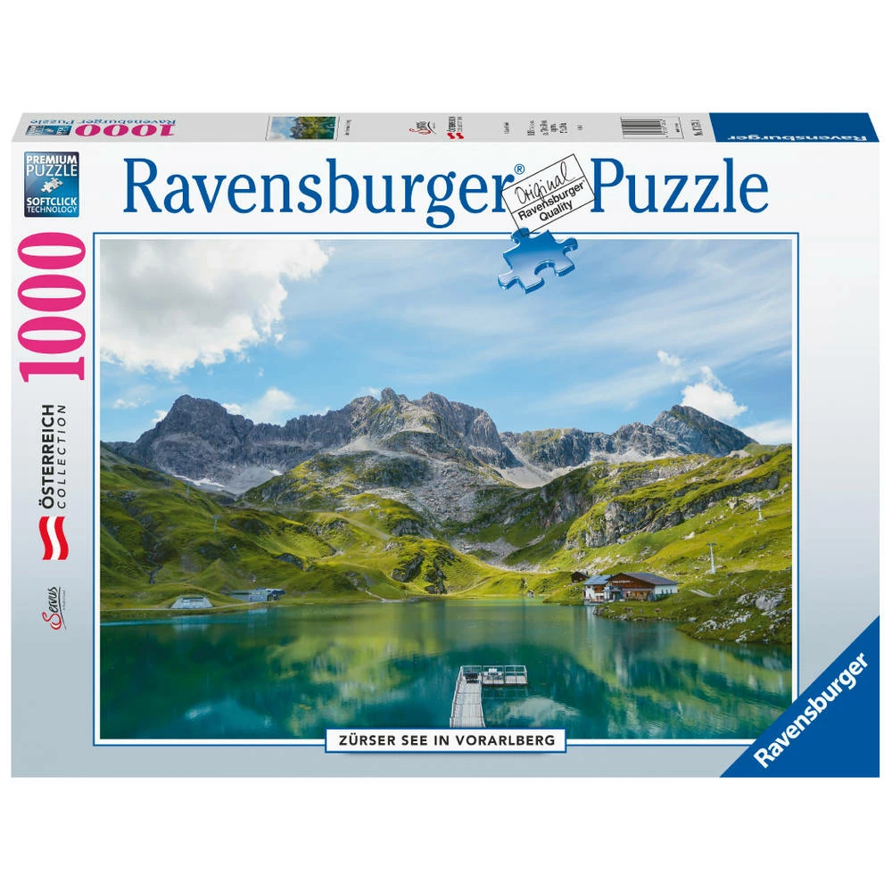 Ravensburger Puzzel Zürser Meer In Vorarlberg - 1000 Stukjes 1 Ravensburger Puzzel Zürser Meer In Vorarlberg - 1000 Stukjes