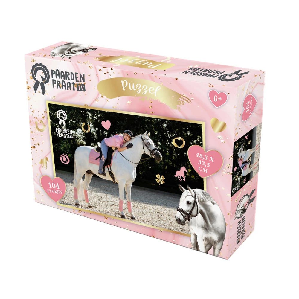 No Brand Paardenpraat Tv Puzzel - 104 Stukjes 2 No Brand Paardenpraat Tv Puzzel - 104 Stukjes - Afbeelding 2