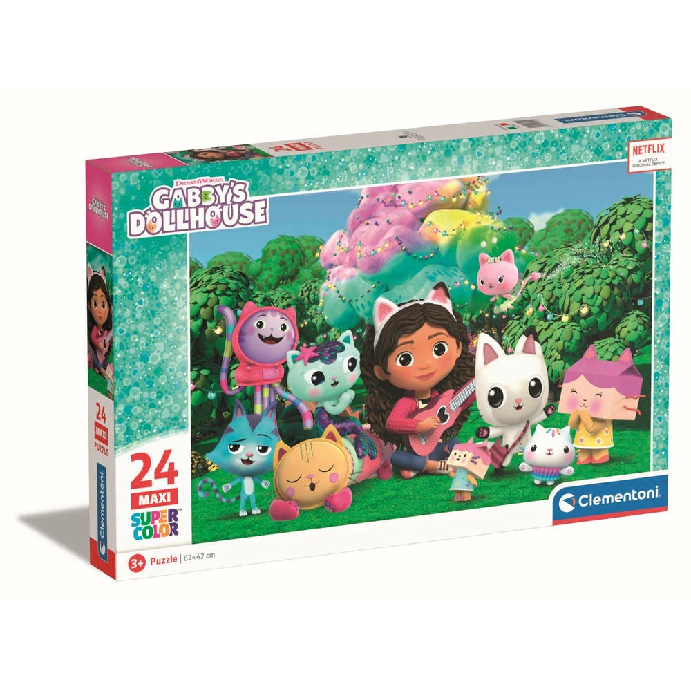 Clementoni Gabby’s Poppenhuis Super Color Puzzel Park Maxi - 24 Stukjes 1 Clementoni Gabby’s Poppenhuis Super Color Puzzel Park Maxi - 24 Stukjes