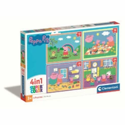 Clementoni Peppa Pig 4-in-1 Puzzelset - 12 + 16 + 20 + 24 Stukjes