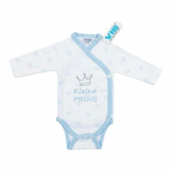 No Brand VIB Kleine Prins Rompertje Kroontje - Wit/blauw