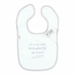 No Brand VIB Er Is Een Klein Wondertje Op Komst Slabbetje - Wit